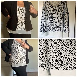 Rose + Olive, Polka Dot Georgette Dress Tank